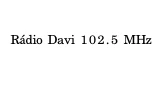 Rádio Davi 102.5 MHz